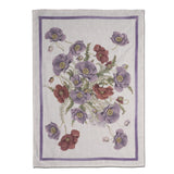 Poppy Viola Canovaccio da Cucina in Lino Tessitura Toscana