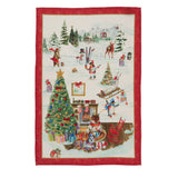Strofinaccio In Lino Tessitura Toscana Telerie Snow Christmas