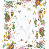 Pesciflora Tovaglia Di Lino Tessitura Toscana 12 posti
