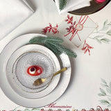 Tovaglia 170x360 Natalizia Blumarine Bianco Natale