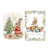 Set da 2 Strofinacci 50x75cm Natalizi Vallesusa Bunny