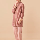 Noi Di Notte Vestaglia con Zip Donna in Micropile GE3153