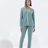 Pigiama Donna Aperto Bambù e Seta Amadine D3029