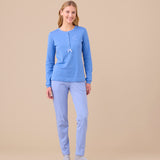Pigiama Donna Caldo Cotone Felpato FA9273AS