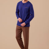 Pigiama Serafino C. Cotone Uomo Noi Di Notte FC3211