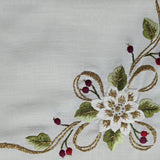 Tovaglia x12 in Lino I Maestri Del Ricamo Fiore Gold