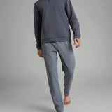 Pigiama Uomo Caldo Cotone Serafino Lungo U961N1