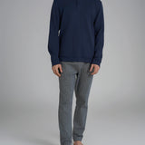 Pigiama Uomo Caldo Cotone Serafino Lungo U961N1