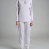 Pigiama Donna Caldo Cotone Serafino Lungo DR66N1