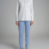 Pigiama Donna Caldo Cotone Serafino Lungo DR63N1