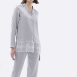 Pigiama donna taglio uomo in raso Amadine D3064