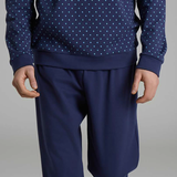Pigiama Uomo Caldo Cotone Serafino Lungo U956N1