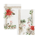 Set da 2 Strofinacci 50x75cm Natalizi Vallesusa Passerotti