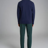 Pigiama Uomo Caldo Cotone Serafino Lungo U960NU