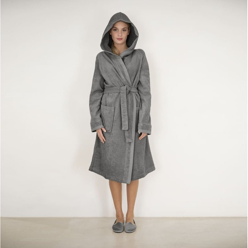 Accappatoio Con Cappuccio Fazzini Square - Biancheria da sogno Pedata