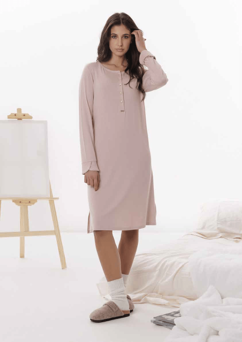 Amadine Camicia Serafino in Viscosa Donna D3242 - Biancheria da sogno Pedata