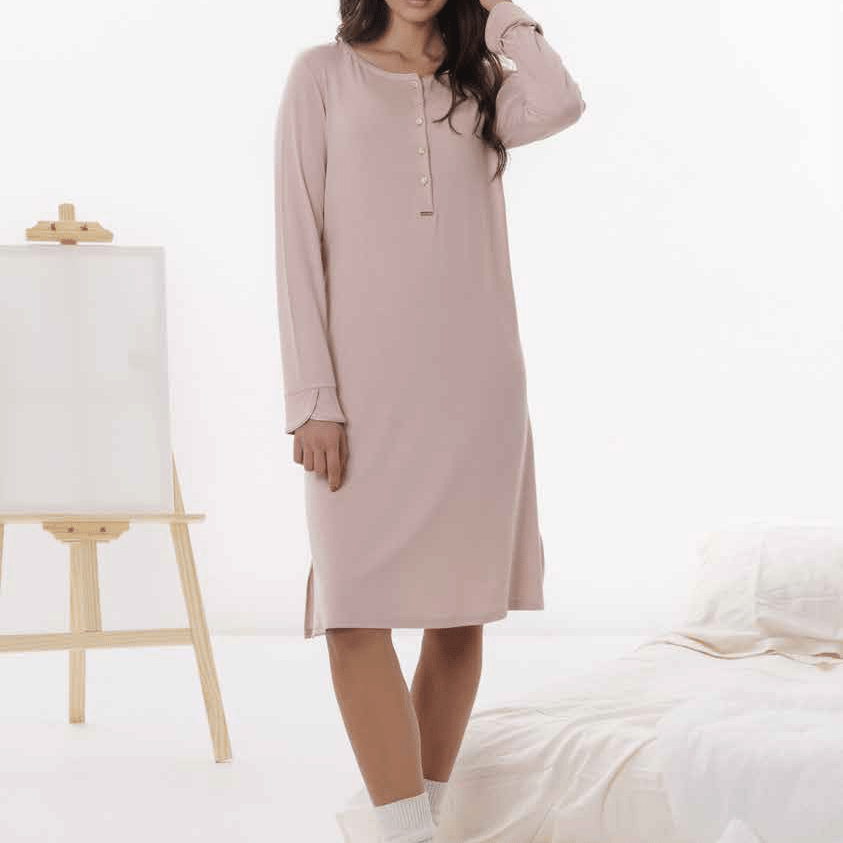 Amadine Camicia Serafino in Viscosa Donna D3242 - Biancheria da sogno Pedata