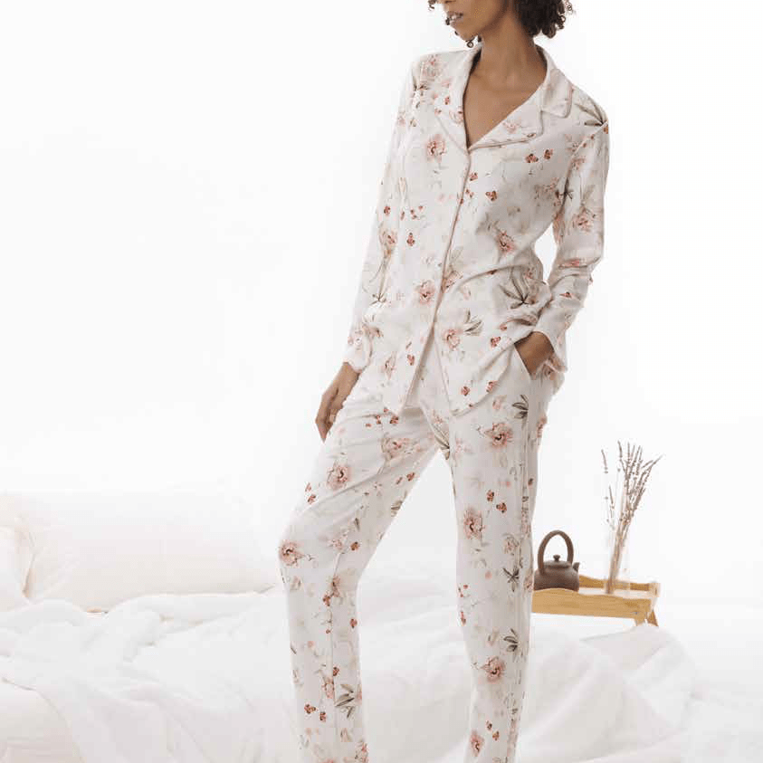 Amadine Pigiama Donna T. Uomo C. Cotone D3221 - Biancheria da sogno Pedata