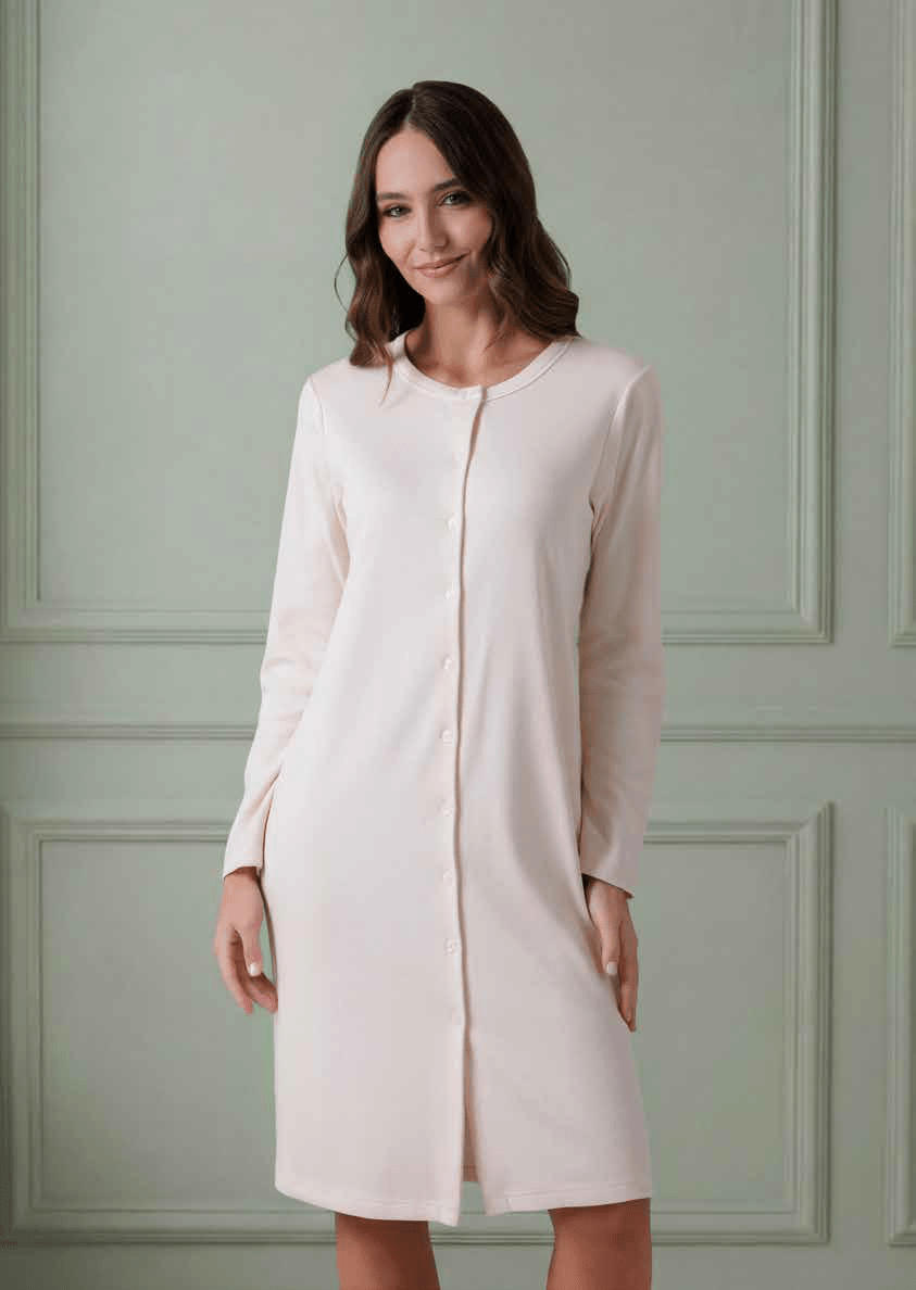 Andra Camicia Aperta Donna C.Cotone 10031 - Biancheria da sogno Pedata