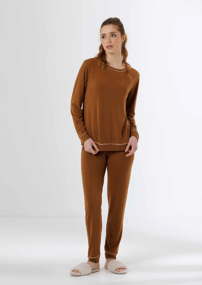 Andra Pigiama Donna Rasogola Viscosa 10069 - Biancheria da sogno Pedata