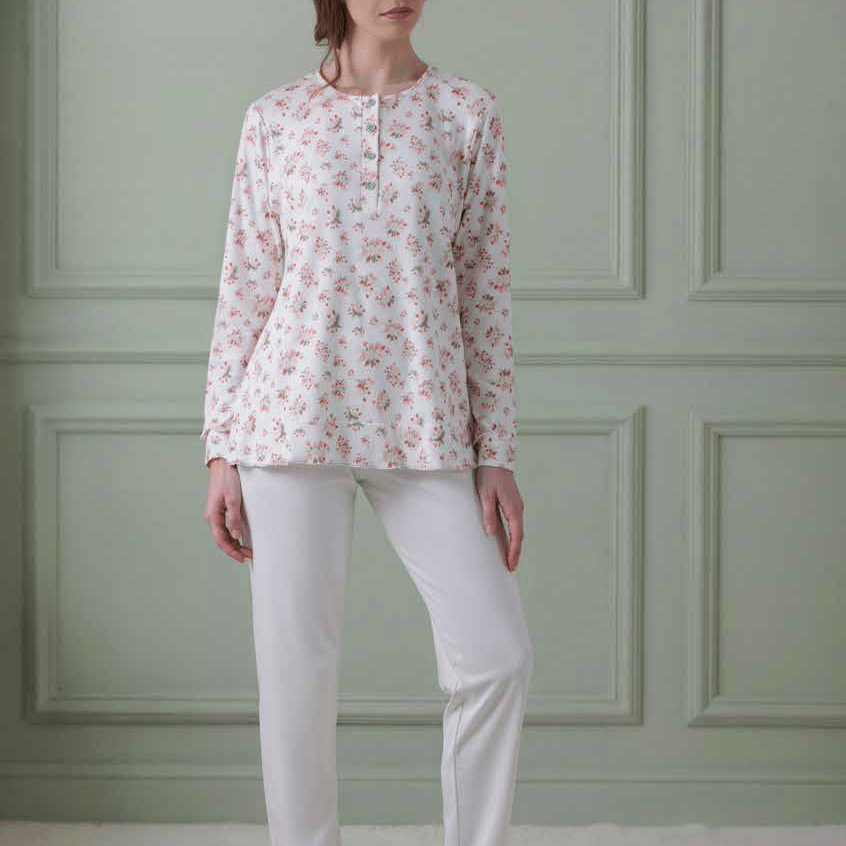 Andra Pigiama Donna Serafino C.Cotone 10039 - Biancheria da sogno Pedata