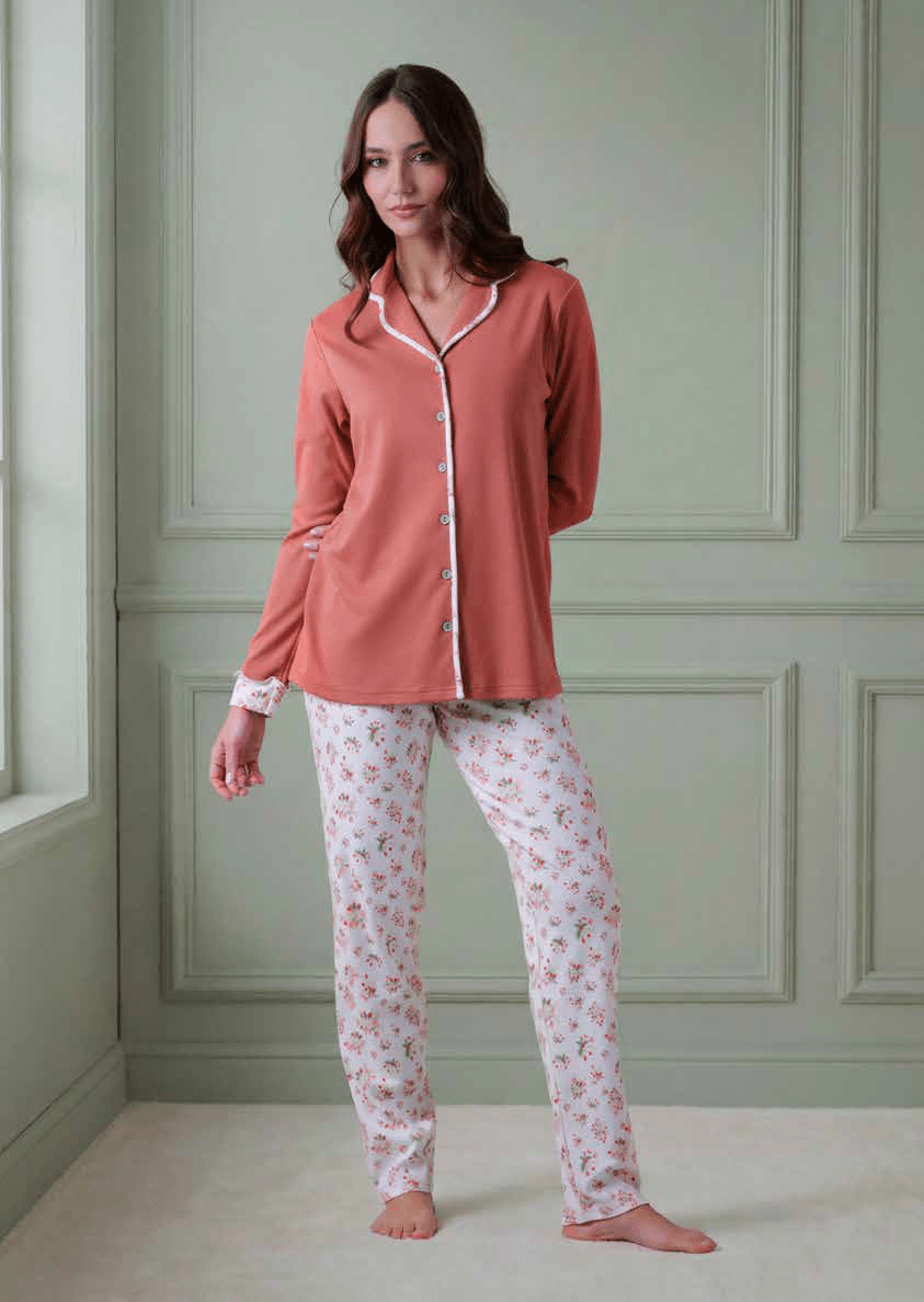 Andra Pigiama Donna T. Uomo C.Cotone 10038 - Biancheria da sogno Pedata