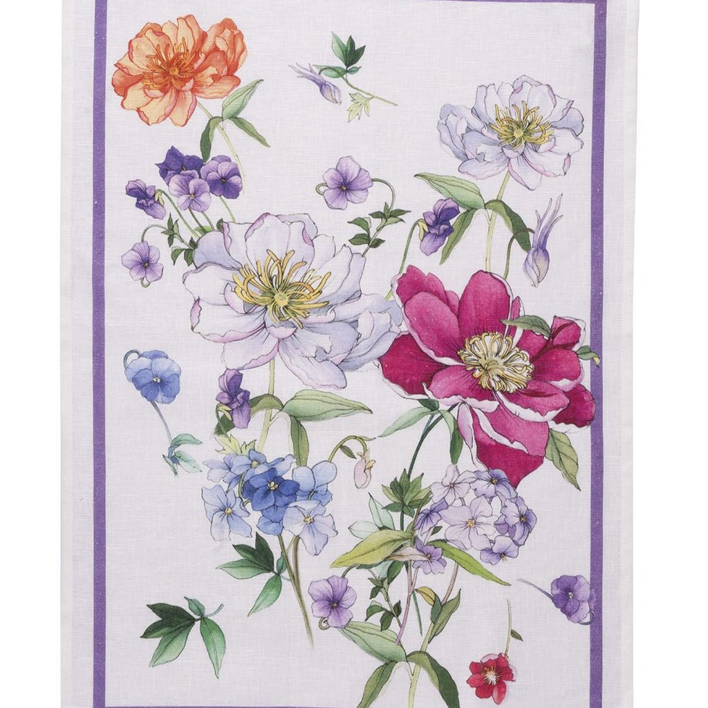 Antea Violet Canovaccio da Cucina in Lino Tessitura Toscana - Biancheria da sogno Pedata