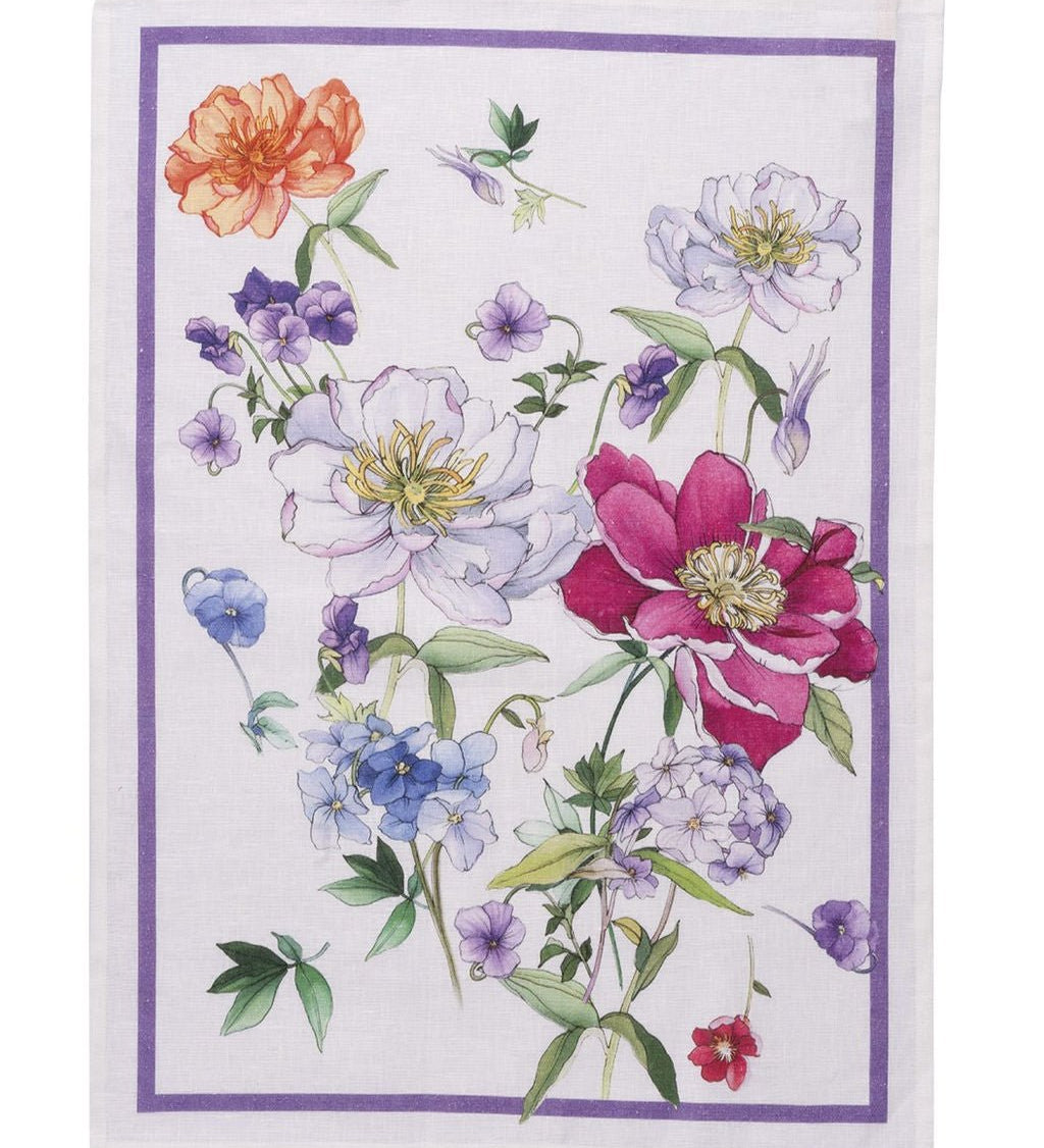 Antea Violet Canovaccio da Cucina in Lino Tessitura Toscana - Biancheria da sogno Pedata