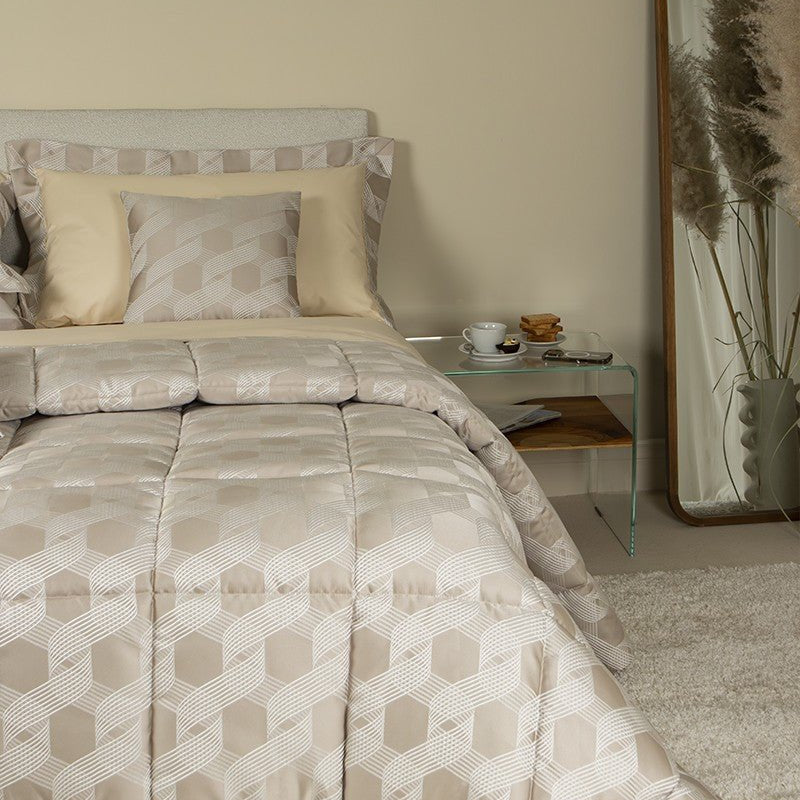 Battaglia Trapunta Matrimoniale Jacquard Amelie - Biancheria da sogno Pedata