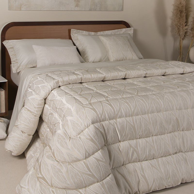 Battaglia Trapunta Matrimoniale Jacquard Carol - Biancheria da sogno Pedata