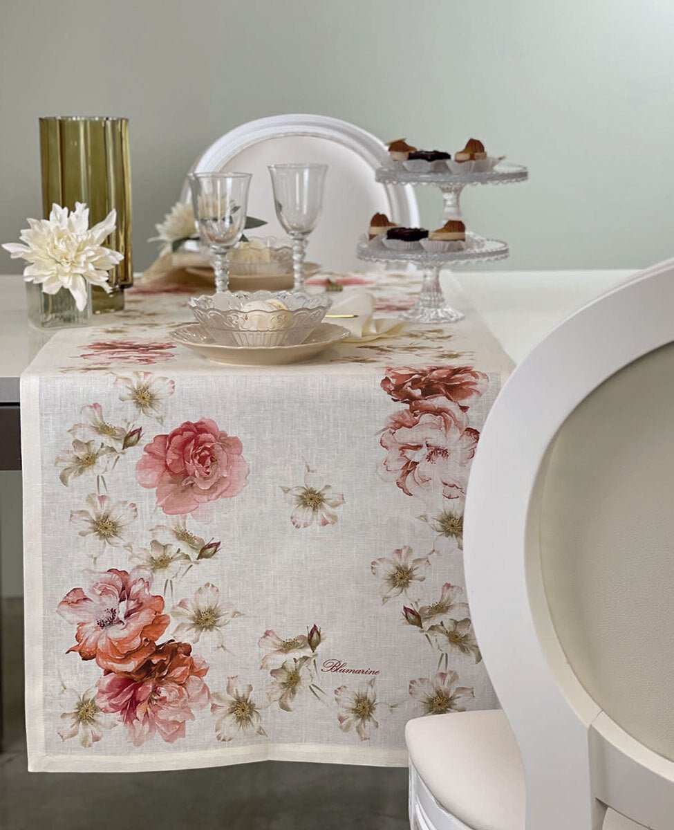 Blumarine Runner in Lino 50x150Cm Brook - Biancheria da sogno Pedata