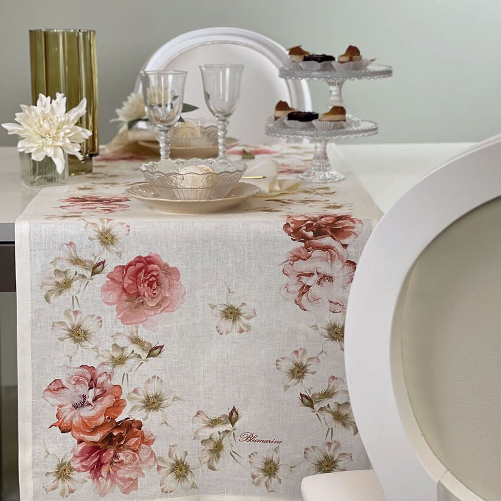 Blumarine Runner in Lino 50x150Cm Brook - Biancheria da sogno Pedata