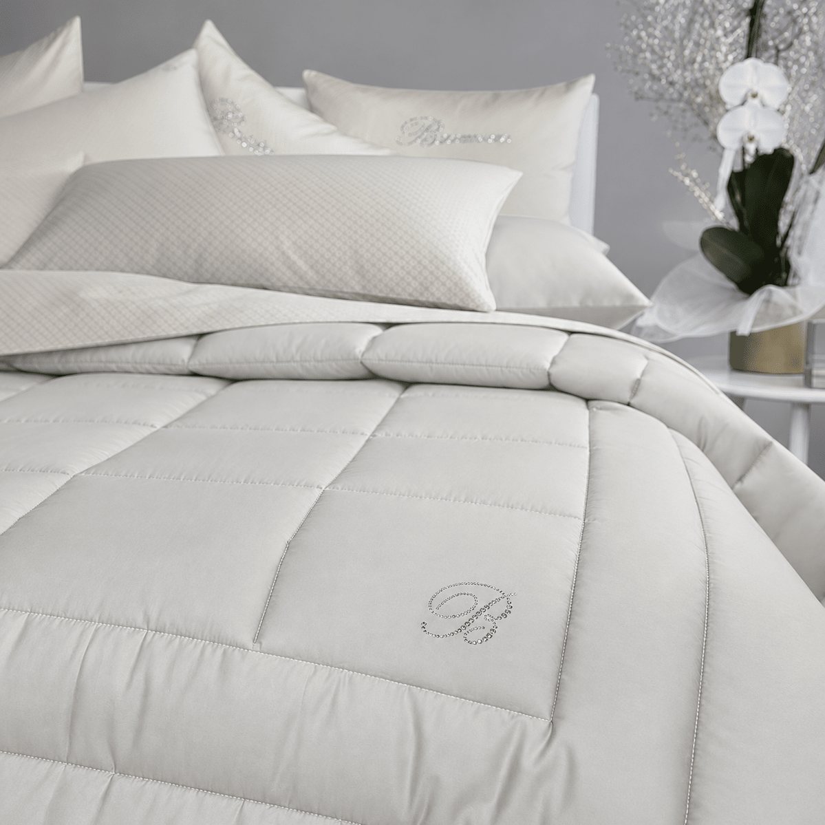 Blumarine Trapunta Matrimoniale in Raso Samira - Biancheria da sogno Pedata