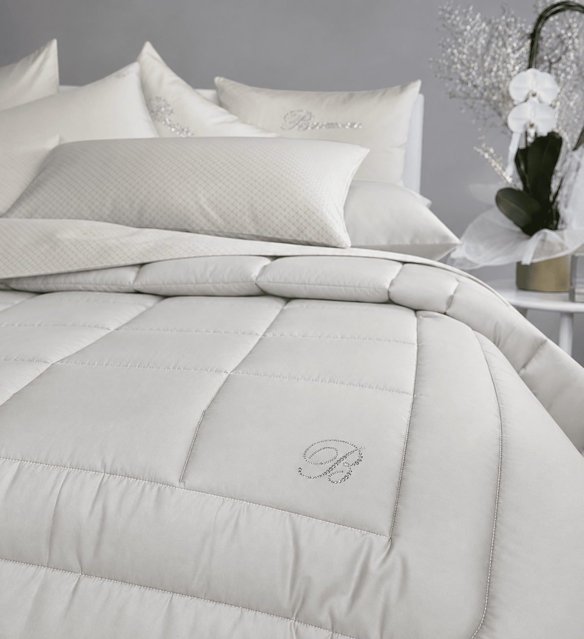 Blumarine Trapunta Matrimoniale in Raso Samira - Biancheria da sogno Pedata