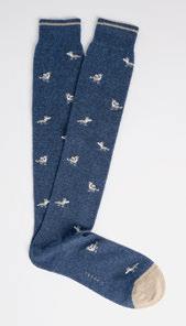 Calza Lunga in Caldo Cotone Uomo Perofil Lupo - Biancheria da sogno Pedata