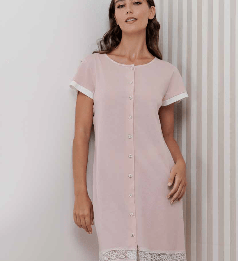 Camicia Aperta Donna Mezza Manica Andra 9917 - Biancheria da sogno Pedata