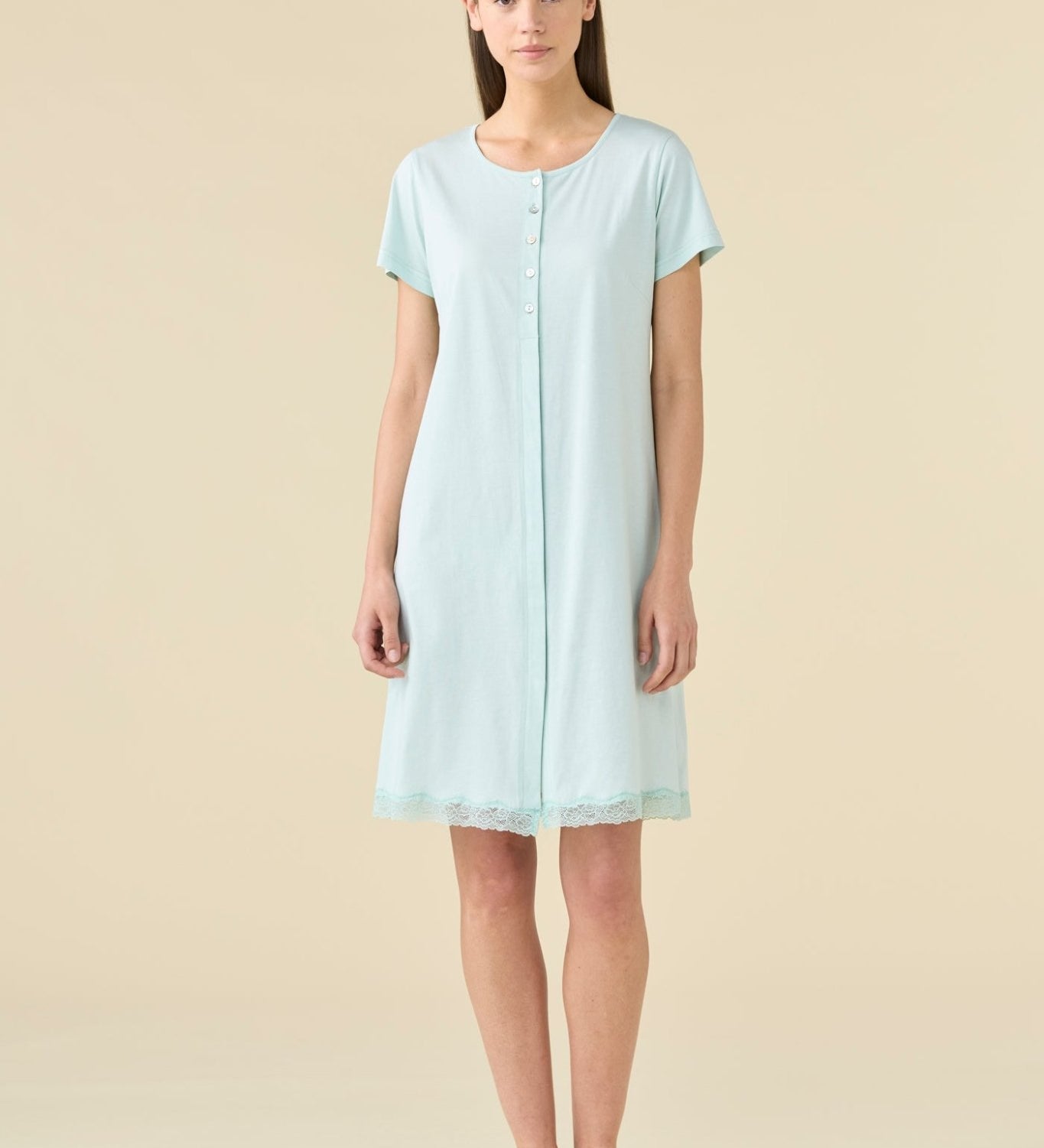 Camicia Aperta Donna Mezza Manica Noi Di Notte LA3484 - Biancheria da sogno Pedata
