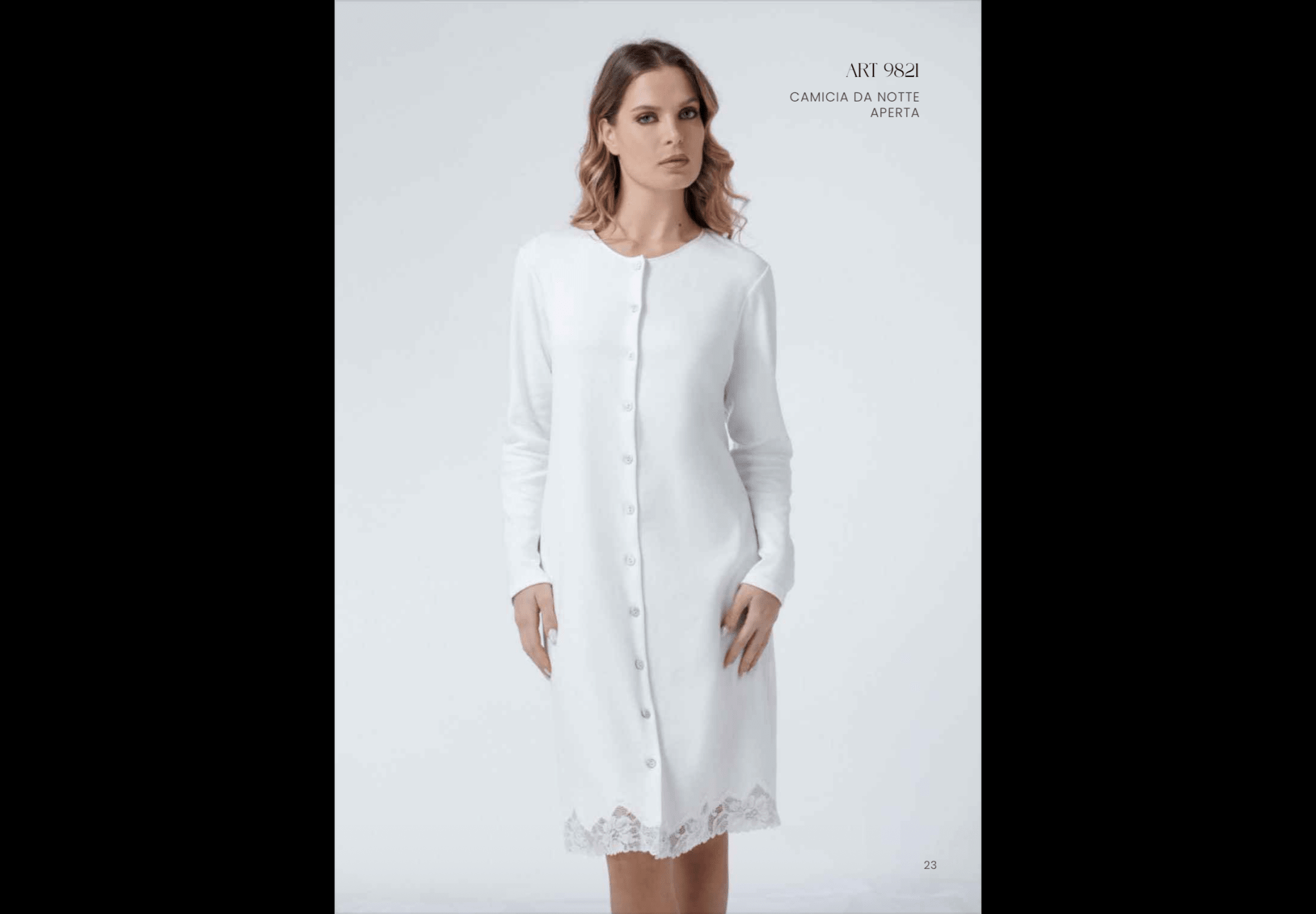 Camicia da Notte Aperta Donna Andra 9821 - Biancheria da sogno Pedata