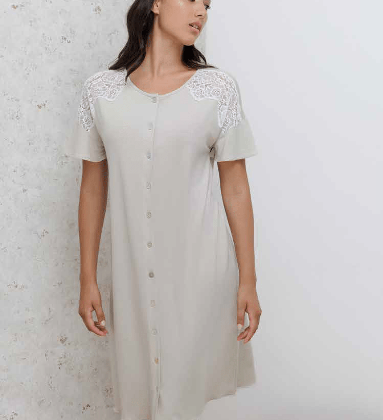 Camicia Donna Aperta Mezza Manica Amadine D3074 - Biancheria da sogno Pedata