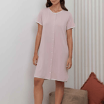 Camicia Donna Bambu M/M Aperta Andra 9983 - Biancheria da sogno Pedata