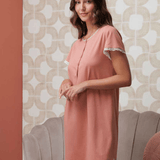 Camicia Serafino Donna Mezza Manica Andra 9932 - Biancheria da sogno Pedata