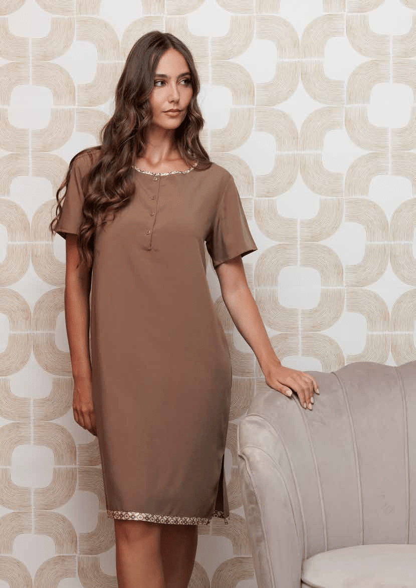 Camicia Serafino Donna Mezza Manica Andra 9965 - Biancheria da sogno Pedata