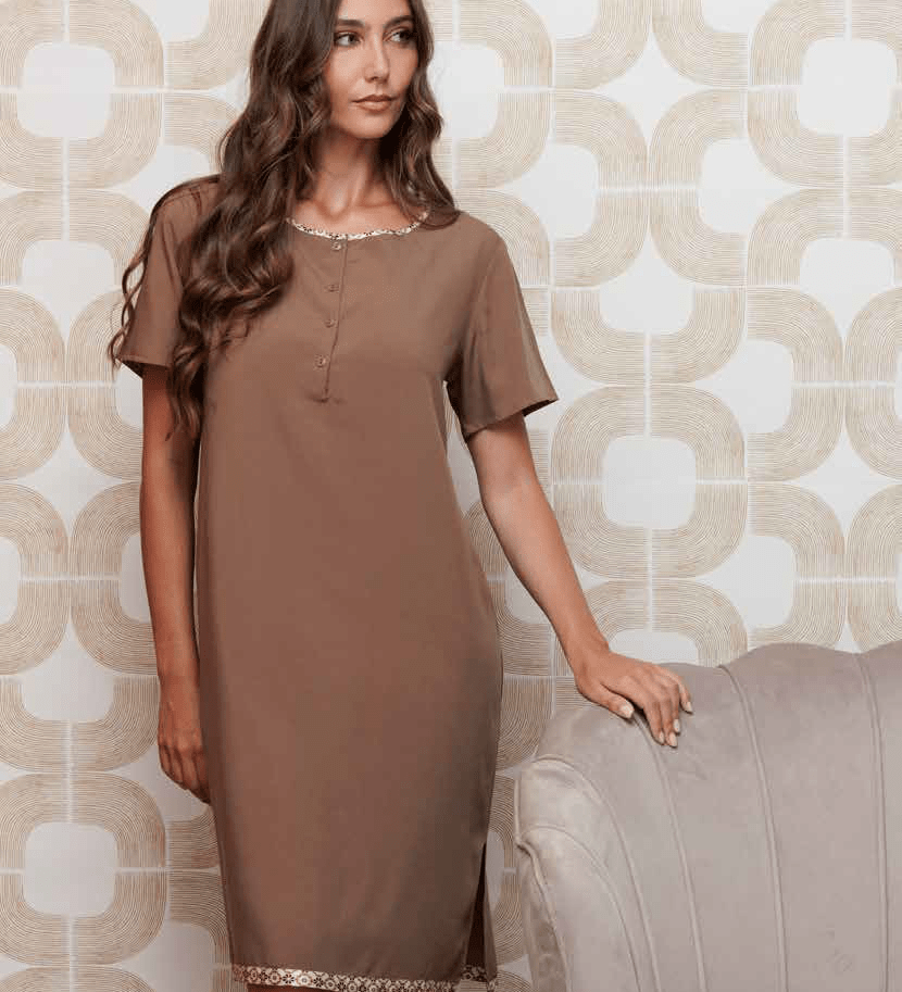 Camicia Serafino Donna Mezza Manica Andra 9965 - Biancheria da sogno Pedata