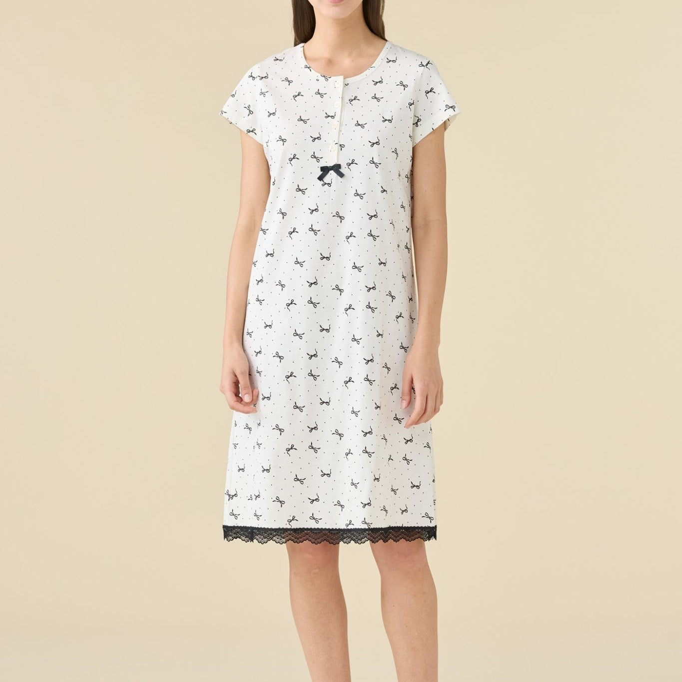Camicia Serafino Donna M/M Noi Di Notte LA3473 - Biancheria da sogno Pedata