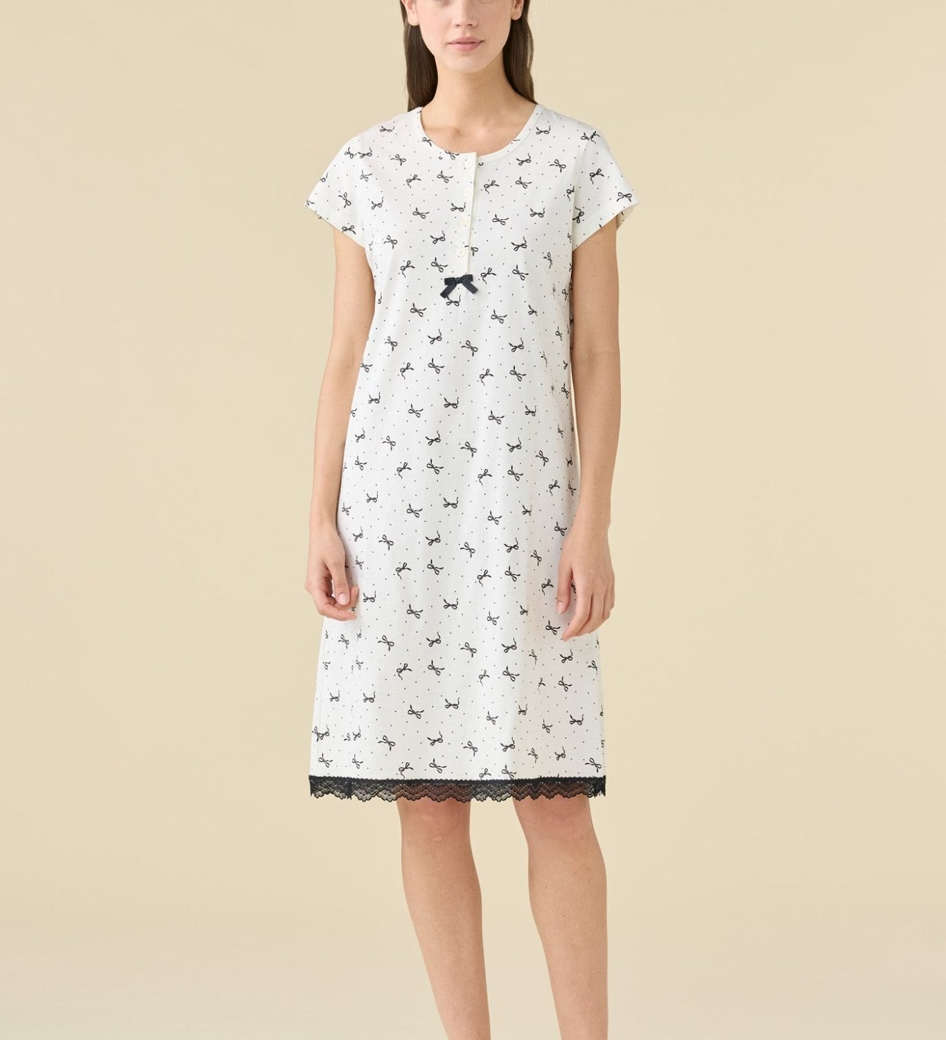 Camicia Serafino Donna M/M Noi Di Notte LA3473 - Biancheria da sogno Pedata