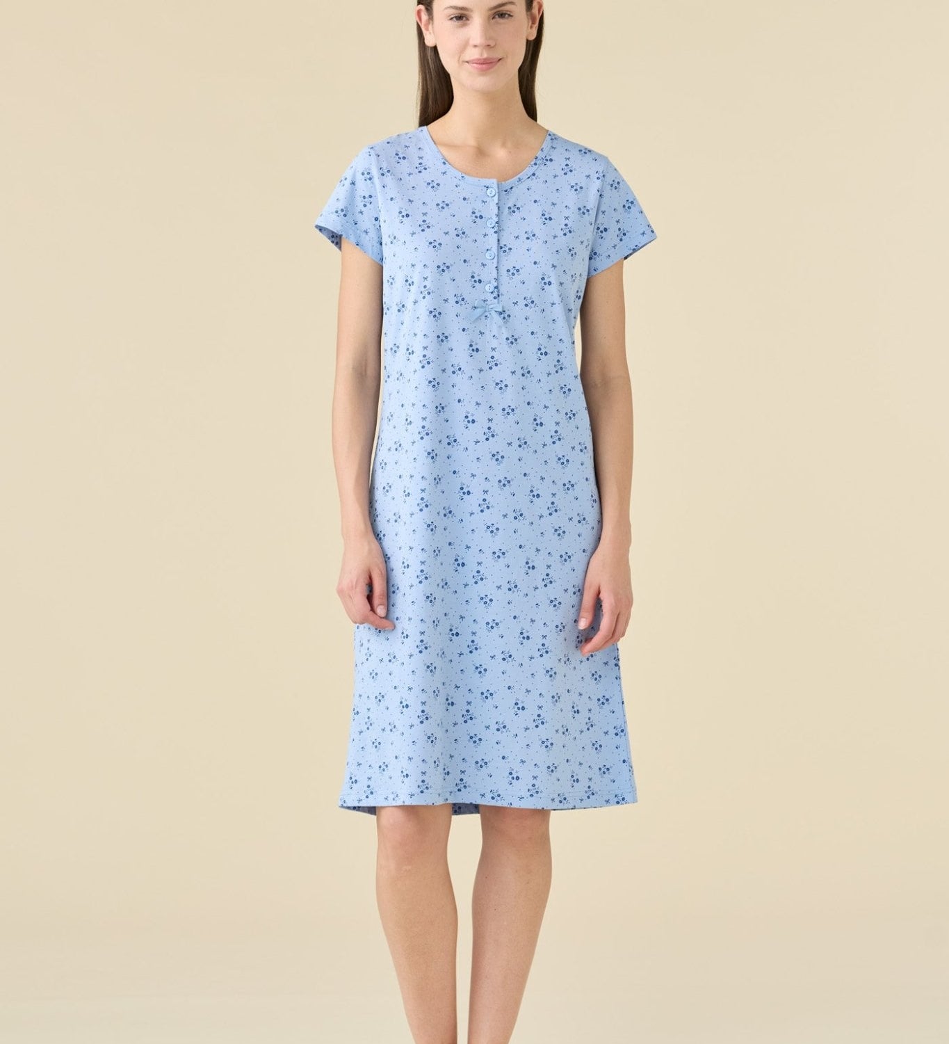 Camicia Serafino Donna M/M Noi Di Notte LA3490 - Biancheria da sogno Pedata