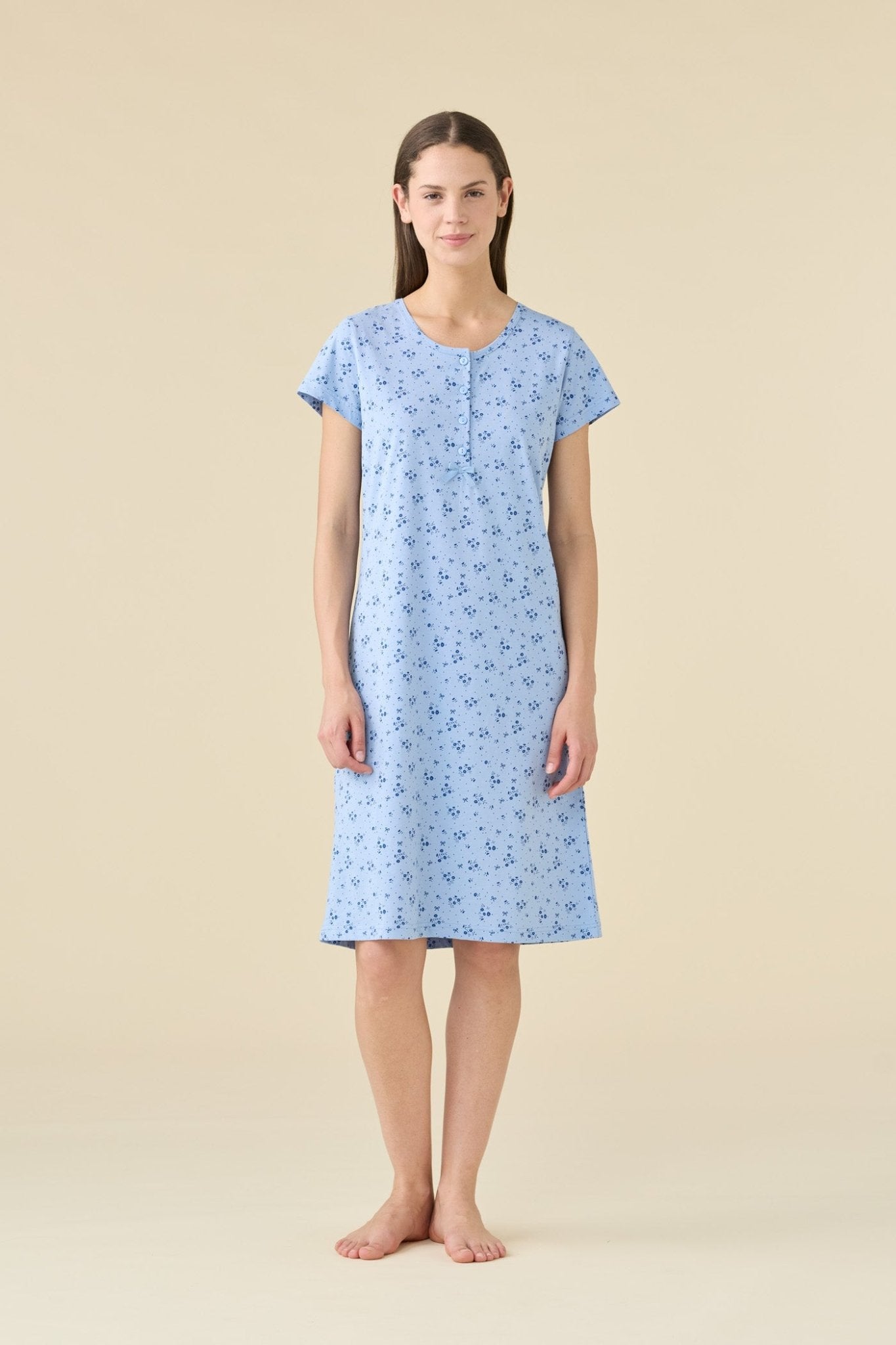 Camicia Serafino Donna M/M Noi Di Notte LA3490 - Biancheria da sogno Pedata