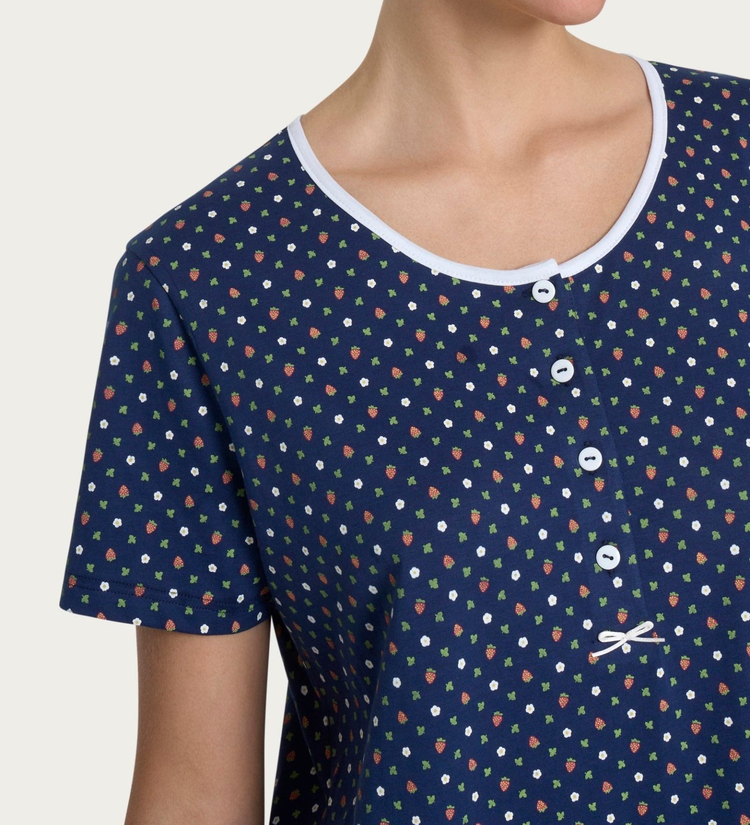 Camicia Serafino mezza manica Ragno DP47NK - Biancheria da sogno Pedata