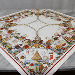 Centrotavola In Lino 85x85 Tessitura Toscana Telerie Noel Gourmand - Biancheria da sogno Pedata