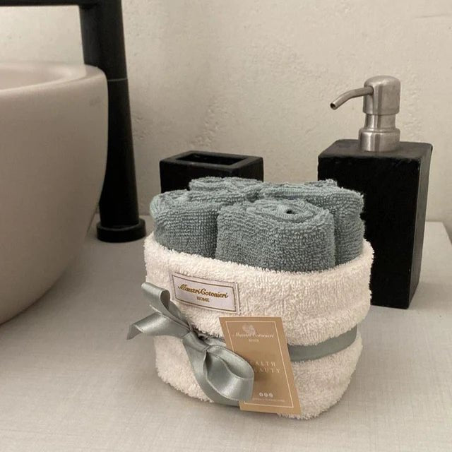 Cestino di 4 Lavette Maestri Cotonieri - Biancheria da sogno Pedata